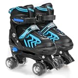 Kids Roller Skates for Boys Adjustable Roller Skates for Men Women Girls with 8 Wheels Lighting for Indoor Outdoor Quad Skates