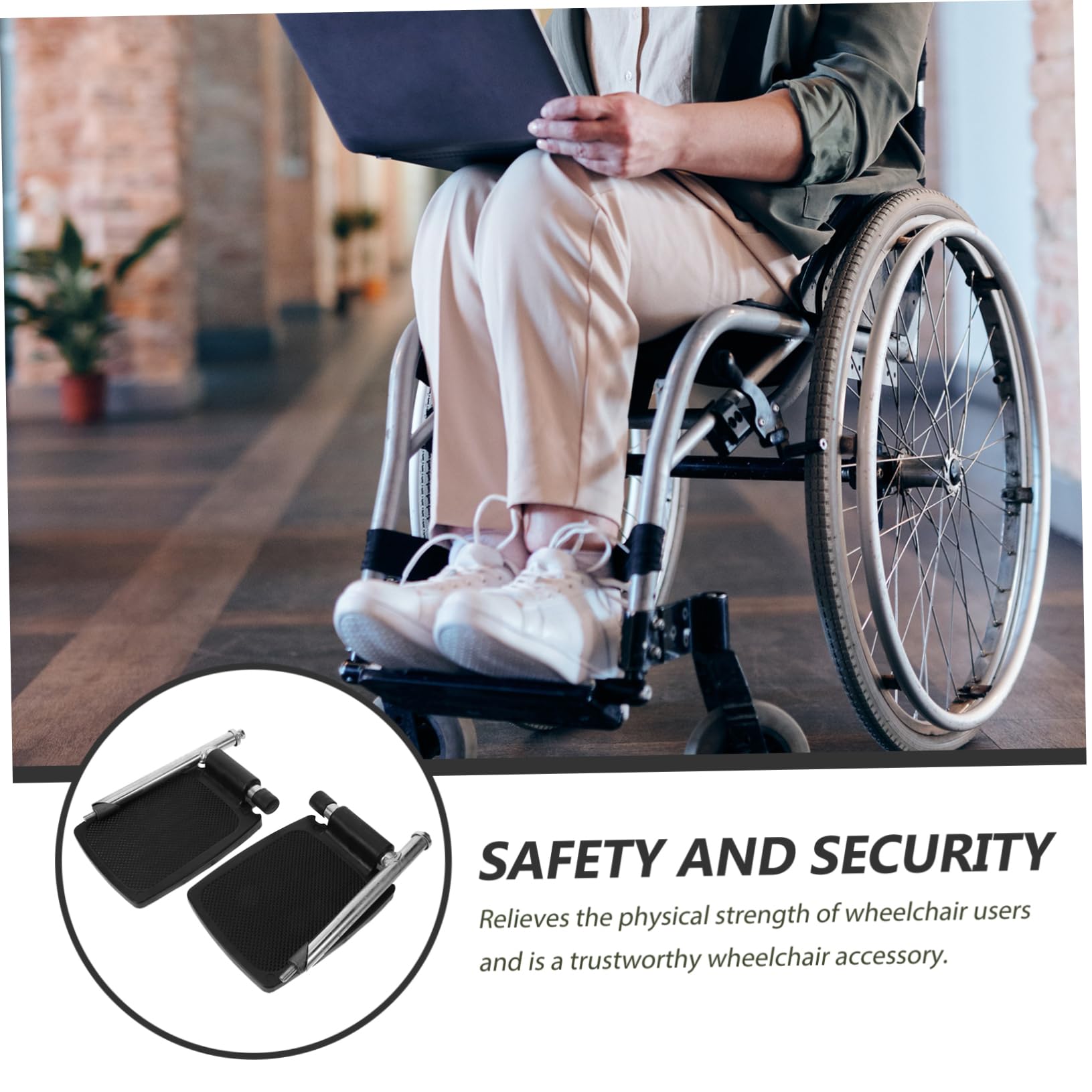 Reposapiés Para Silla De Ruedas De Repuesto Pedal De Reposapiés De Metal Para Silla De Ruedas Uso Interiores
