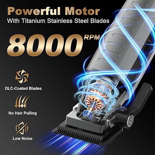 Miniatura 4 de Ufree Cortapelos para hombres profesionales, recortadora de barba y afeitadora de papel de aluminio, afeitadora eléctrica, juego de cortapelos y