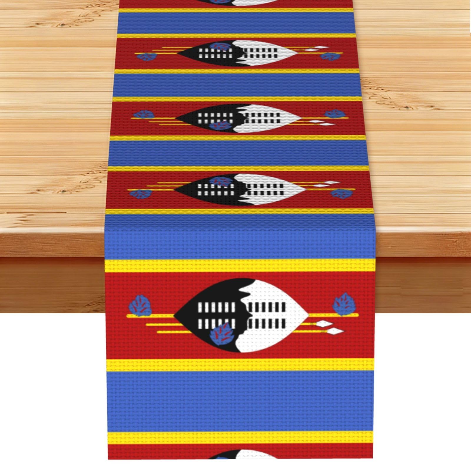 Swaziland flag Linen Feel Table Runner Wedding Party Home Decoration