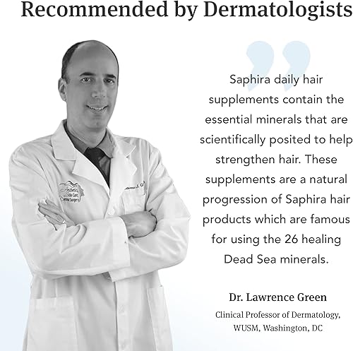 Miniatura 6 de Saphira Suplemento para el cabello rubio brillante y vitaminas para cabello rubio, decolorado y resaltado con magnesio y hierro, 60 cápsulas,