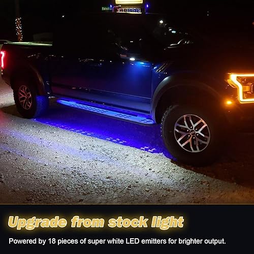 Miniatura 5 de x xotic tech Par de luces LED para debajo del espejo, repuesto de equipo original sin errores, compatible con Ford F150 Raptor Explorer o Lincoln o