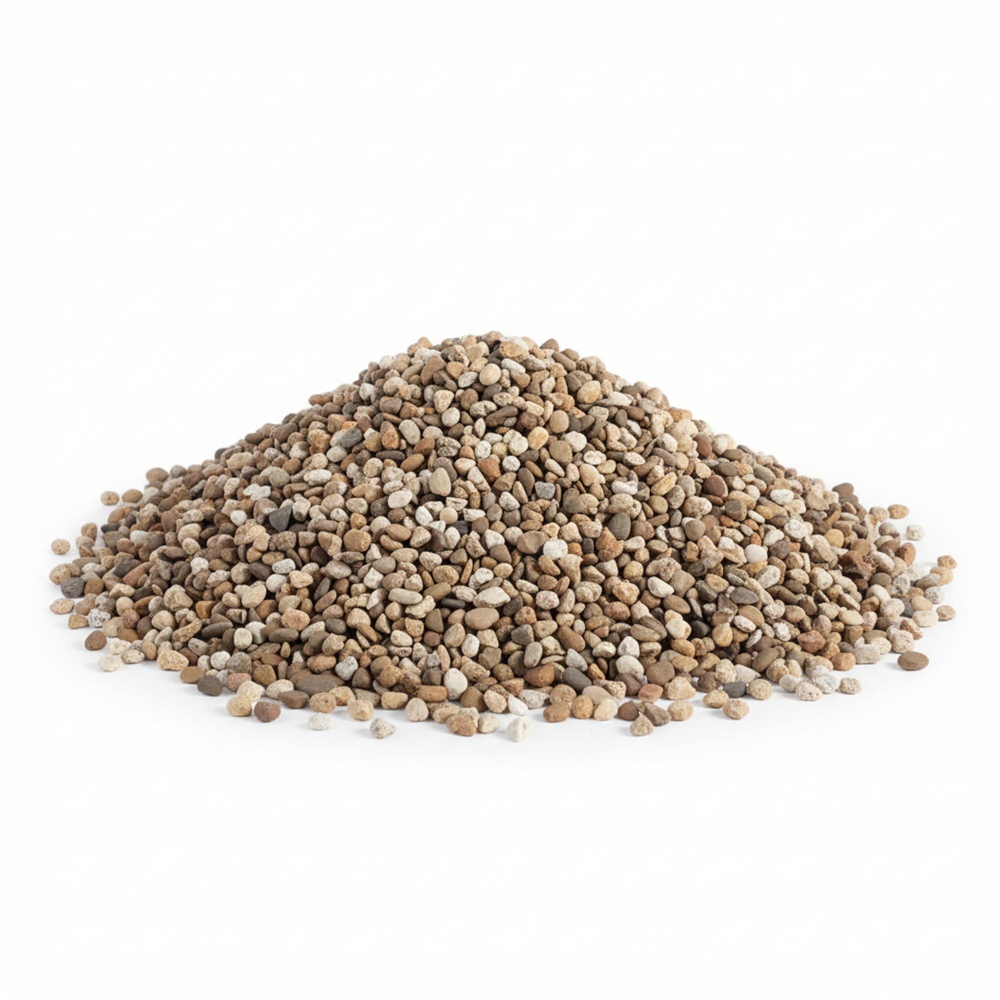 Alwe Rheinkies 2-8 mm – Bunter Zierkies für Garten & Teich, natürlich gerundet, frostsicher und chemiefrei, 25 kg