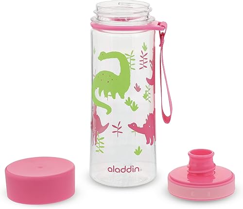 Miniatura 4 de Aladdin My First Aveo - Botella de agua para niños de 0.35 L con gráficos rosados, a prueba de fugas, amplia apertura para un fácil llenado, sin
