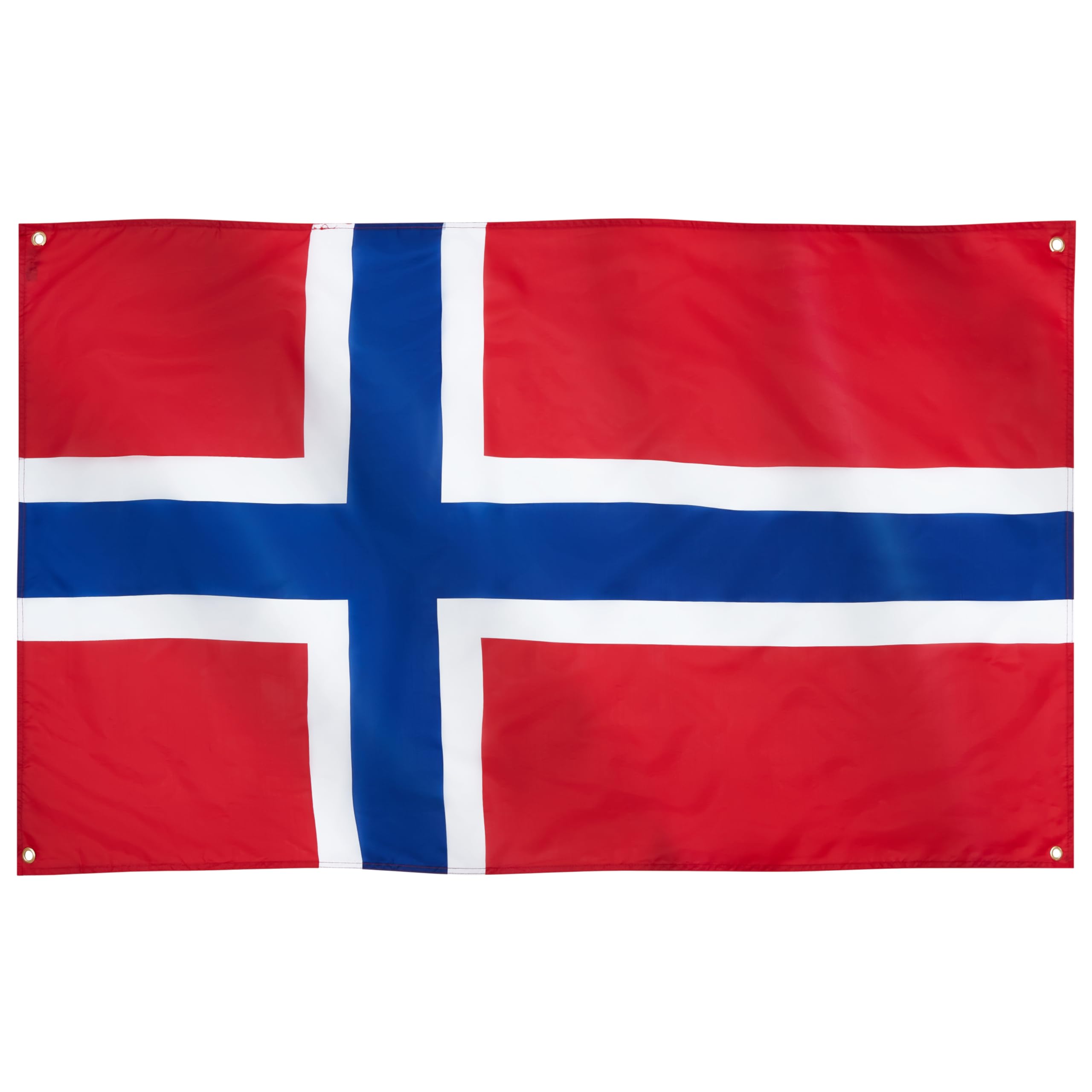 Runesol Norway Flag, 91x152cm, 3ft x 5ft, 4 Grommets, Eyelet In Every Corner, Norwegian Flags, Nordic Flags