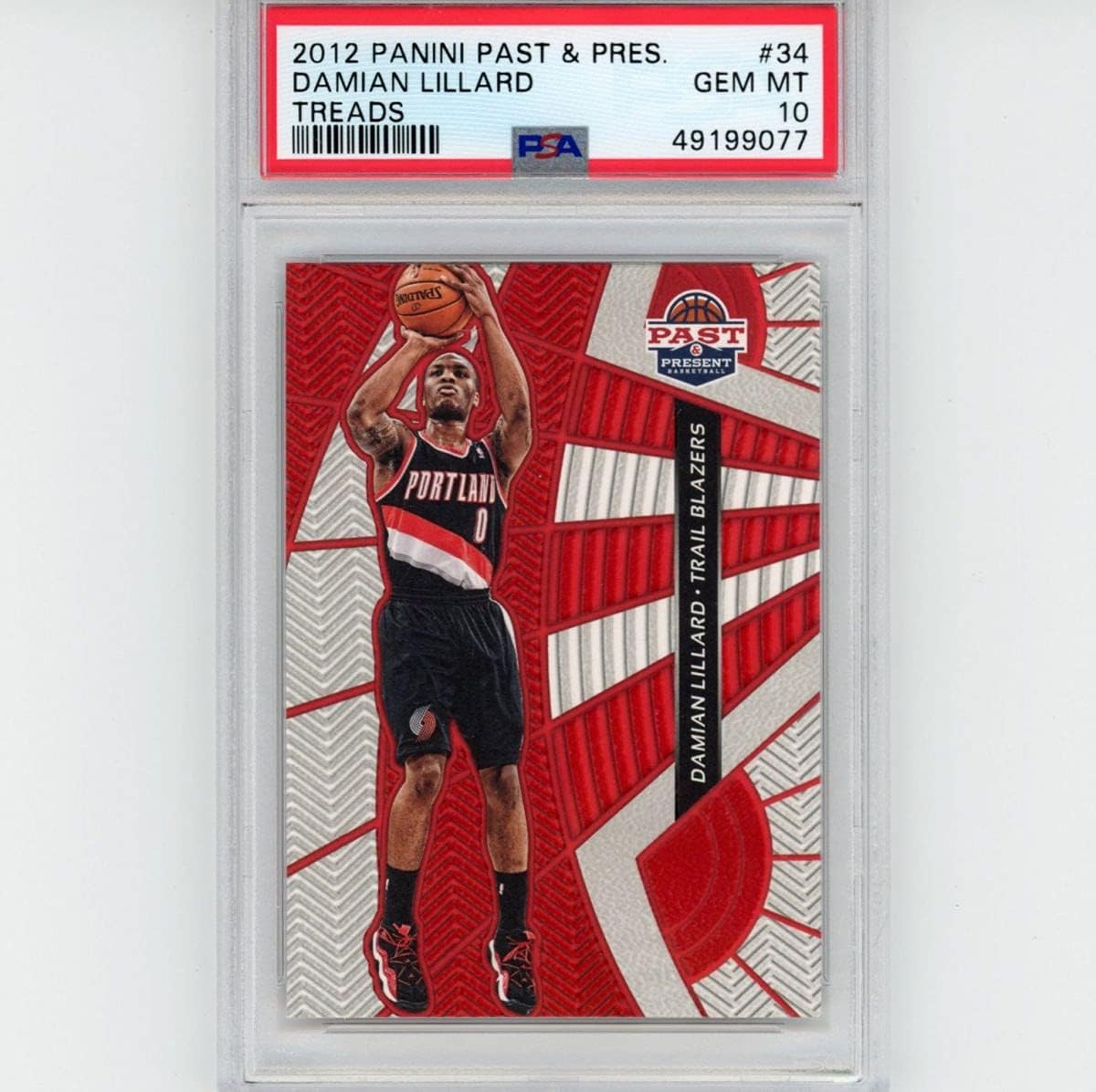 Graded 2012-13 Panini Past & Present Damian Lillard #34 Treads Rookie RC Basketball Card PSA 10 Gem Mint : Collectibles & Fine Art