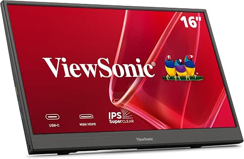 ViewSonic VA1653 16 Inch 1080p Portable Monitor, FHD IPS External
