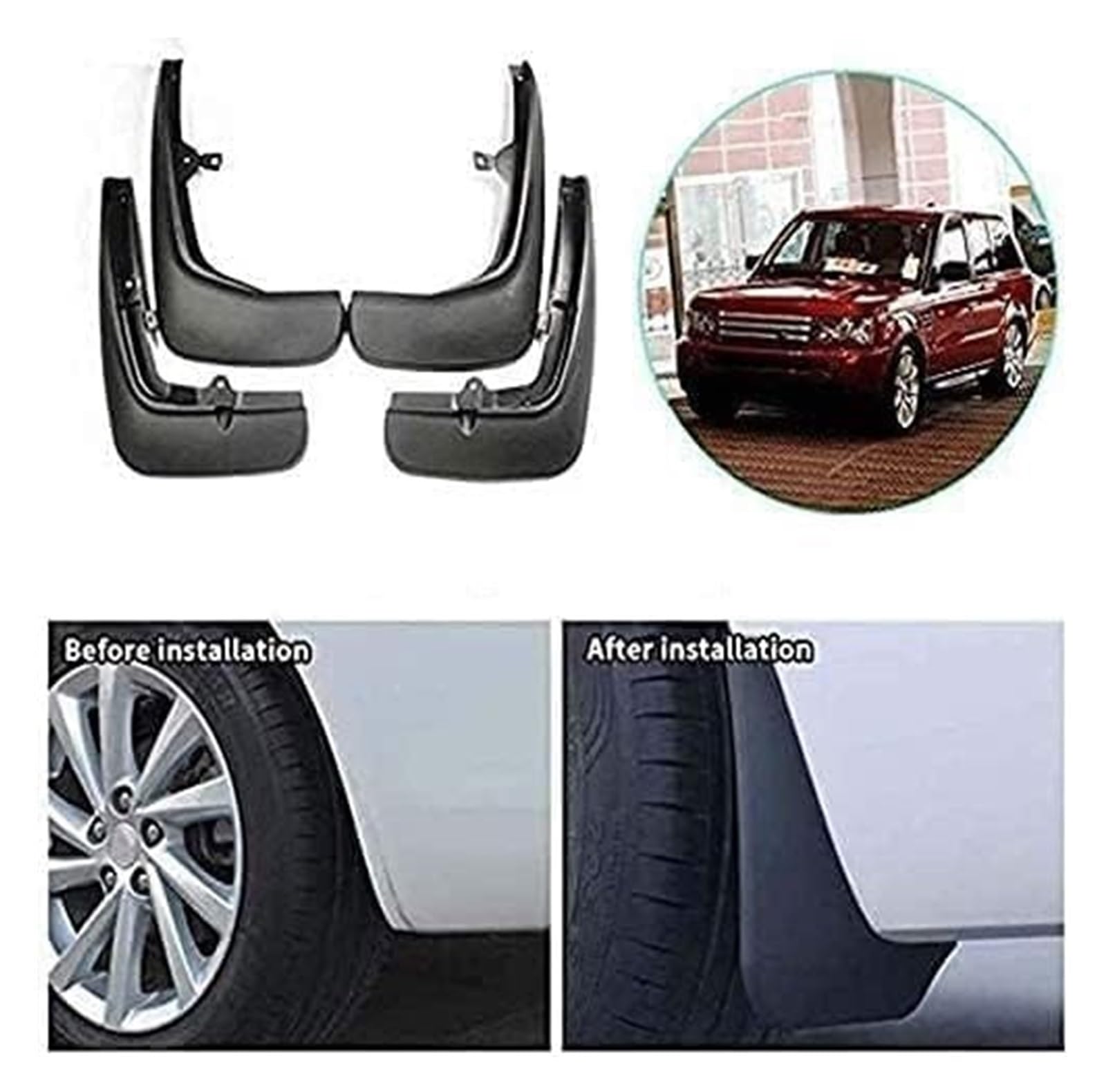 Per Range Rover Sport 2006-2013- Paraspruzzi Anteriori Posteriori Parafanghi Per Pneumatici Passaruota Parafanghi Anteriori E Posteriori