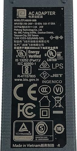 Miniatura 2 de Fuente de alimentación original Phihong AM24W-080B 24W 8V 3A adaptador de CA con cable