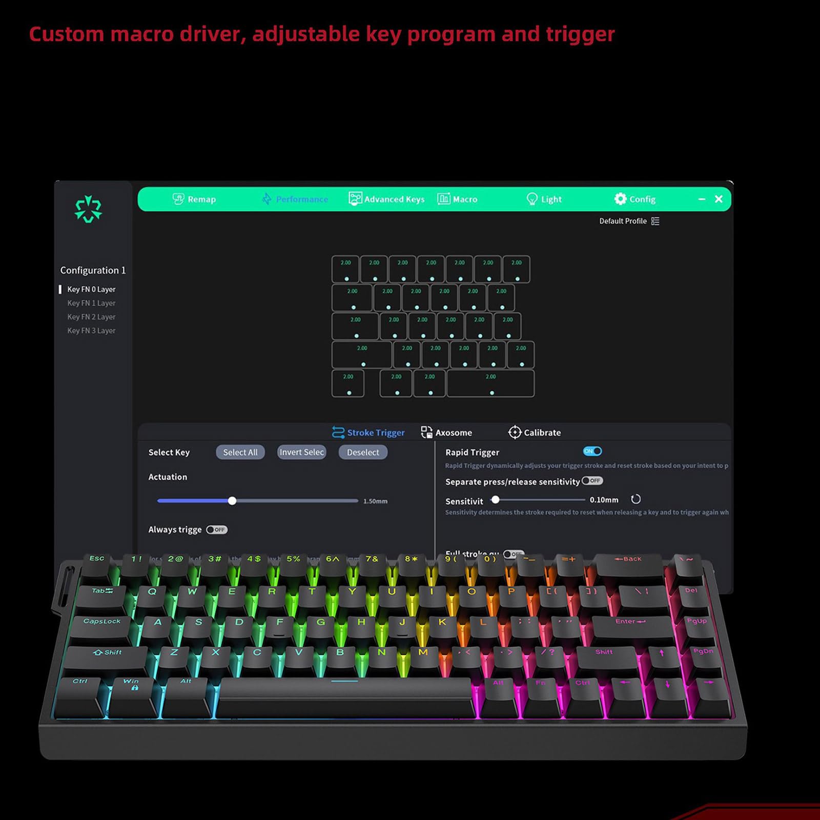 Tastiera meccanica con luci a colori Interruttori innovativi Reazione rapida e battute di tasti fluide per un lavoro efficiente Tastiera da gioco a risposta rapida