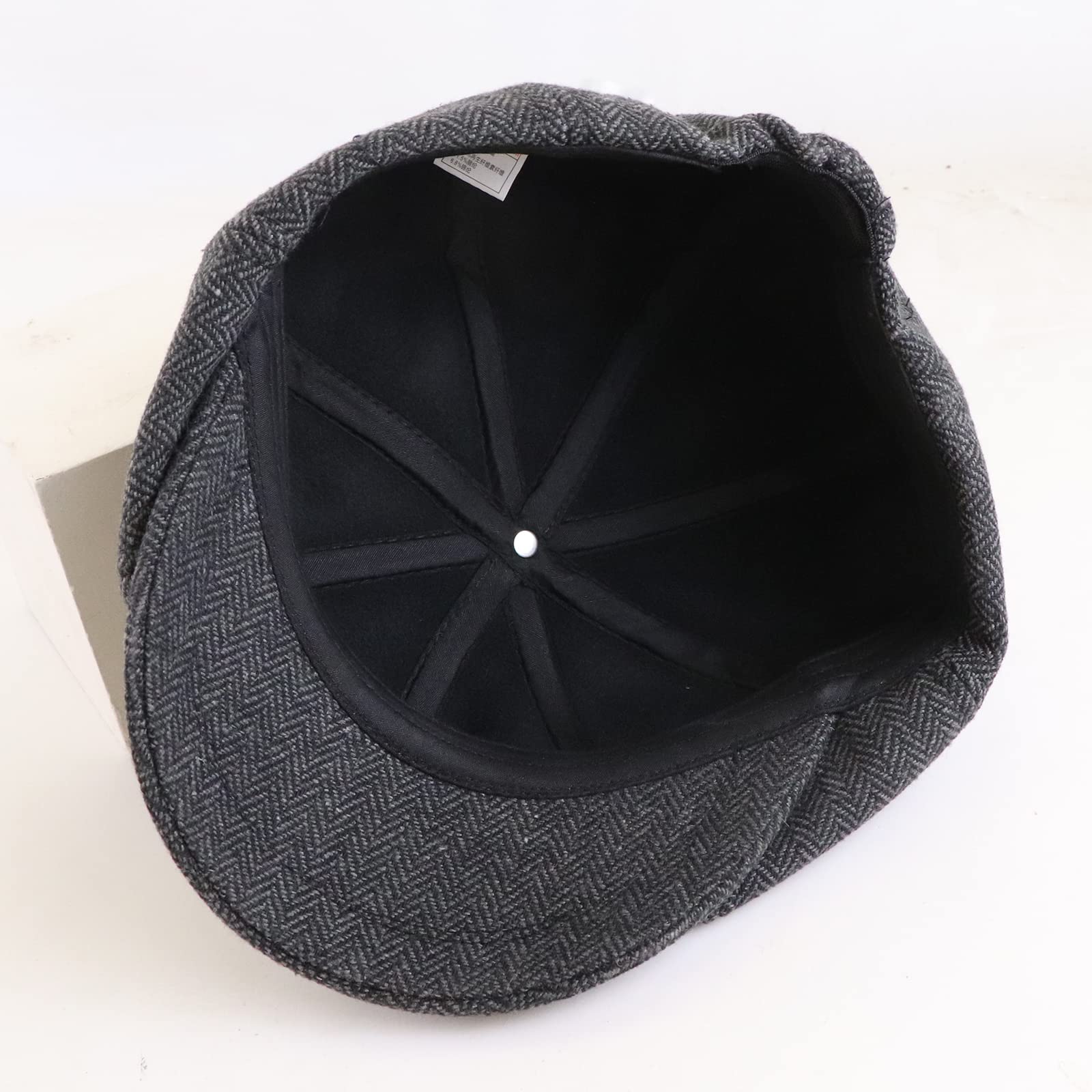 Herren Schiebermmütze Newsboy Baskenmütze,Herringbone Flatcap Mütze,Barett Cap Warme Herren Gatsby Kappen Bakerboy Schirmmütze