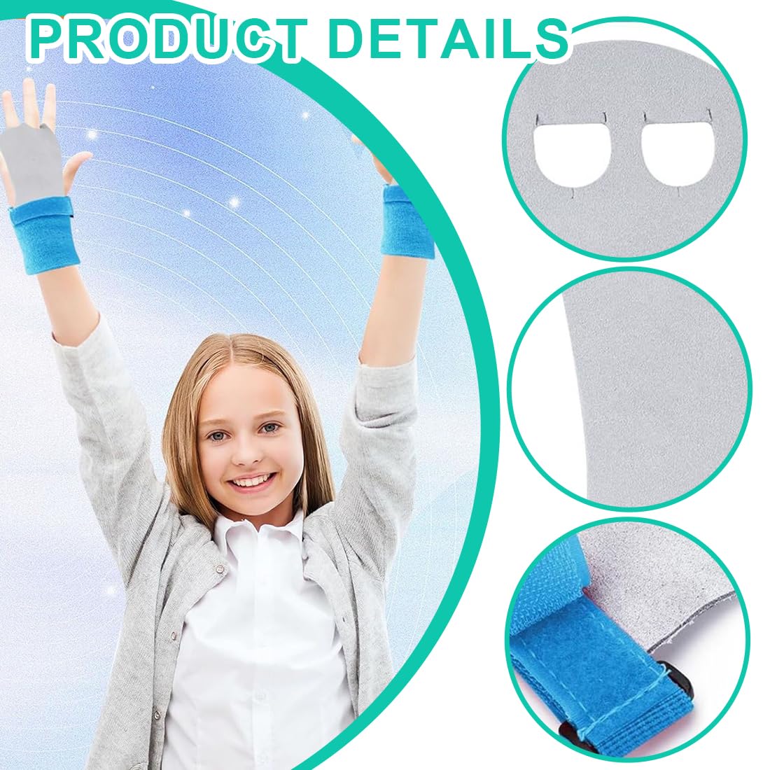 Set di Polsini Sportivi 2 Pezzi per Ginnastica Artistica Bambina, Trazioni, Bodybuilding, Fitness, Guanti Cross Training, S, Rosa + Blu