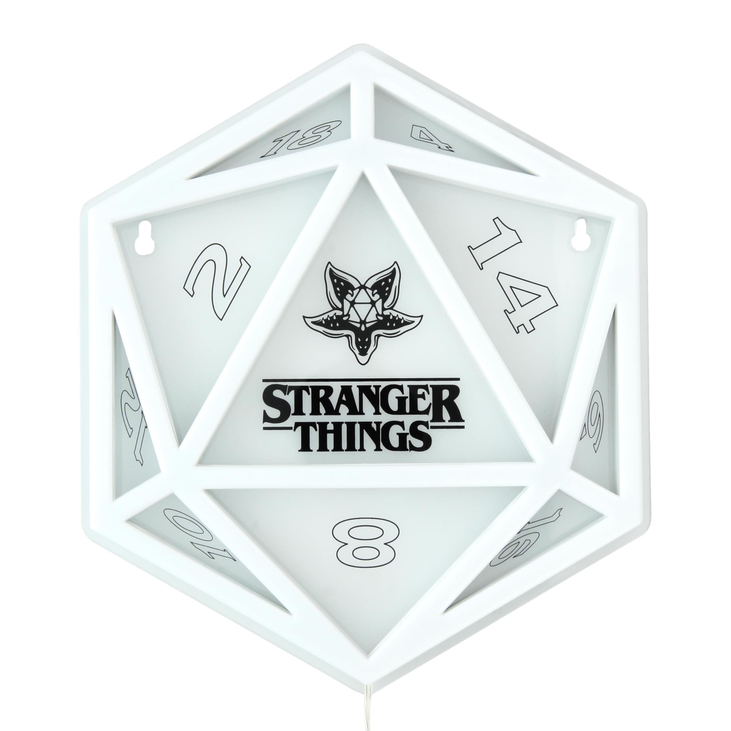 Stranger Things D20 Neon LED Wall Light - Dice Shaped RGB Glow Light for Gaming Room Decor, USB Powered LED Sign for Bedroom, Desk | Paladone