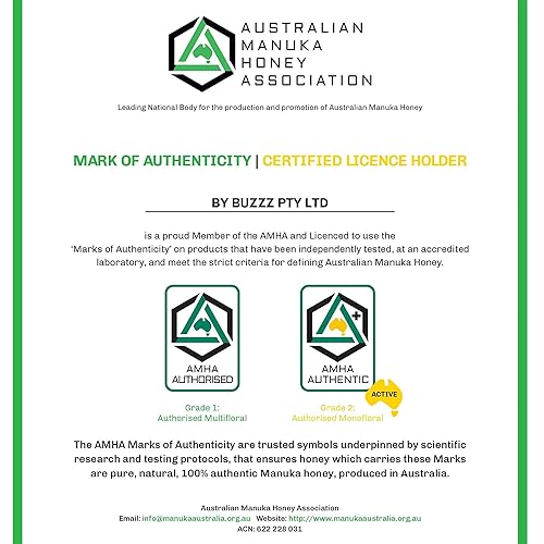 Miniatura 7 de By Buzzz Raw Manuka Honey Packets Single Serve 100+MGO - Caja de regalo de 0.42oz x 20 unidades