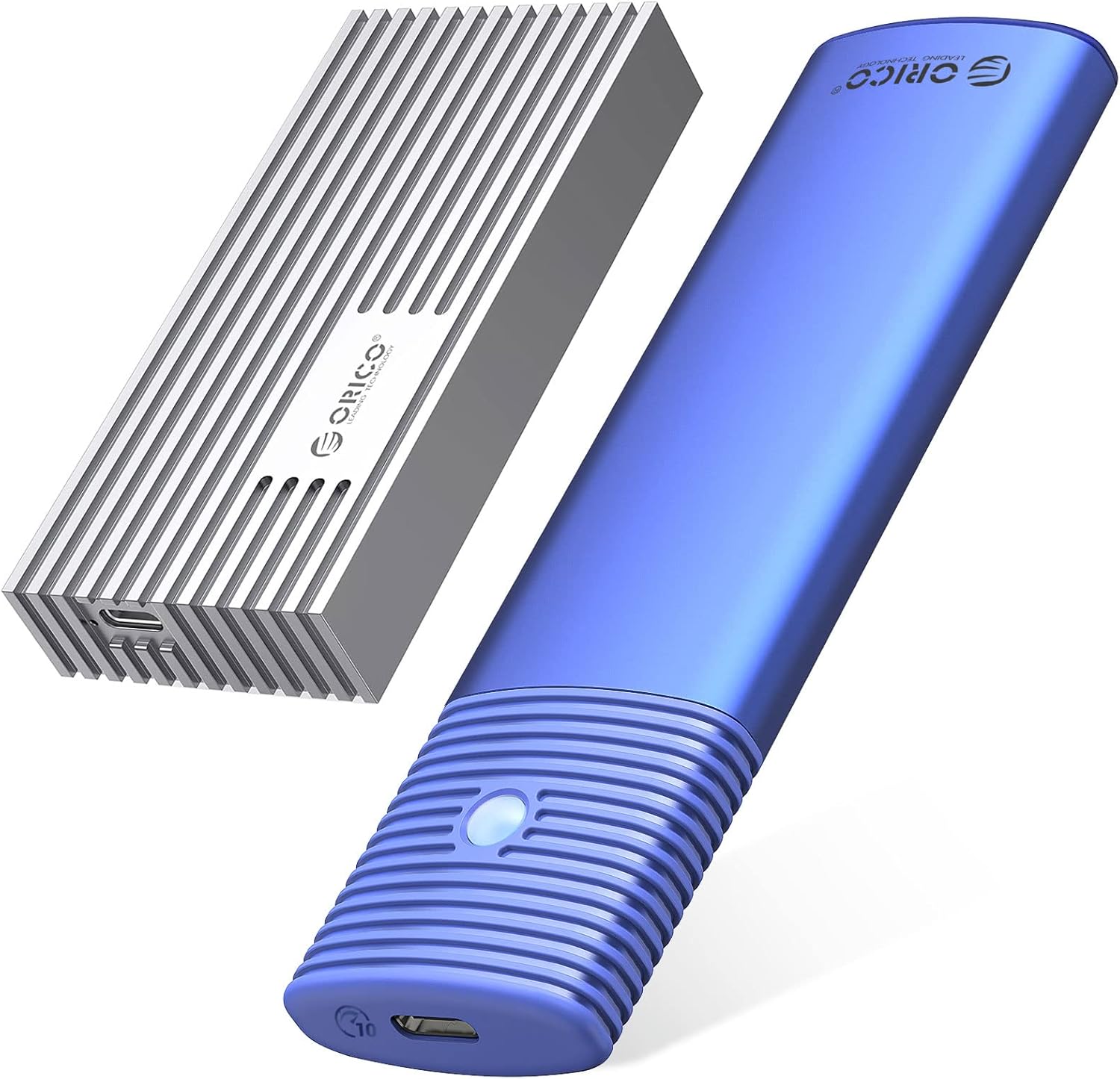 ORICO 40Gbps M.2 NVMe SATA SSD Enclosure Adapter Tool-Free, USB C 10Gbps NVME, 5Gbps NGFF SATA PCIe M-Key(B+M Key) 2230/2242/2260/2280, Aluminum External M2 Reader Support UASP Trim