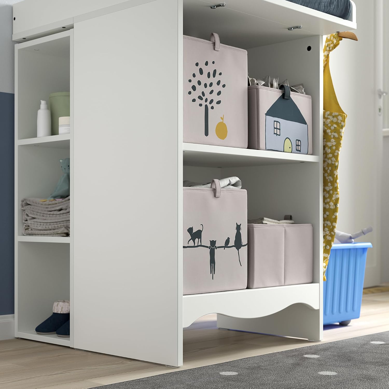ProTuning SMÅGÖRA Changing tbl/bookshelf w 1 shlf ut, white