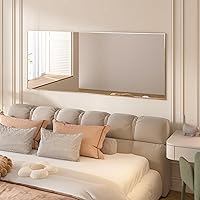 Vista 6 de Espejo de longitud completa de 65 x 24 pulgadas, espejo dorado de cuerpo completo, espejos colgantes rectangulares de pie con marco de aluminio