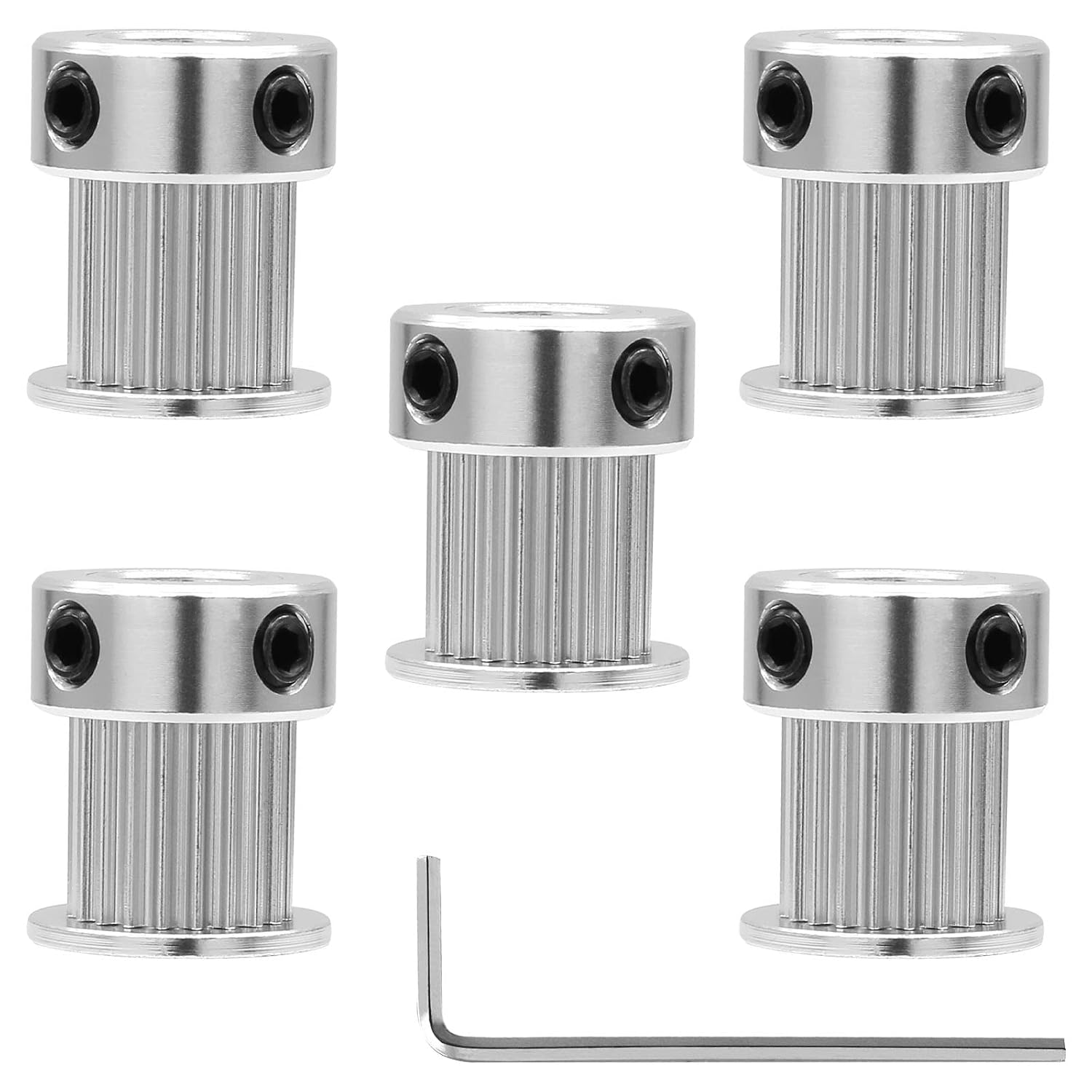 GT2 Pulley 20 Teeth 8mm Bore Fit 10mm Belt Width, 5pcs