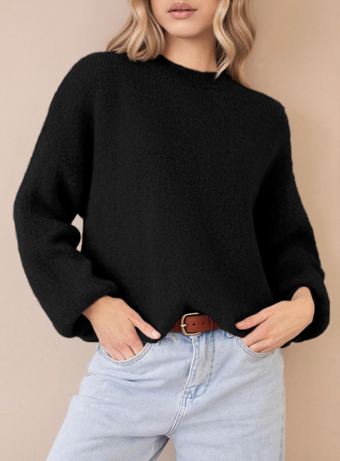 PRETTYGARDEN Women's Fall Oversized Sweaters Dressy Casual Long Sleeve Chunky Knit Winter Pullover Tops 2026 Holiday Outfits - Image 3