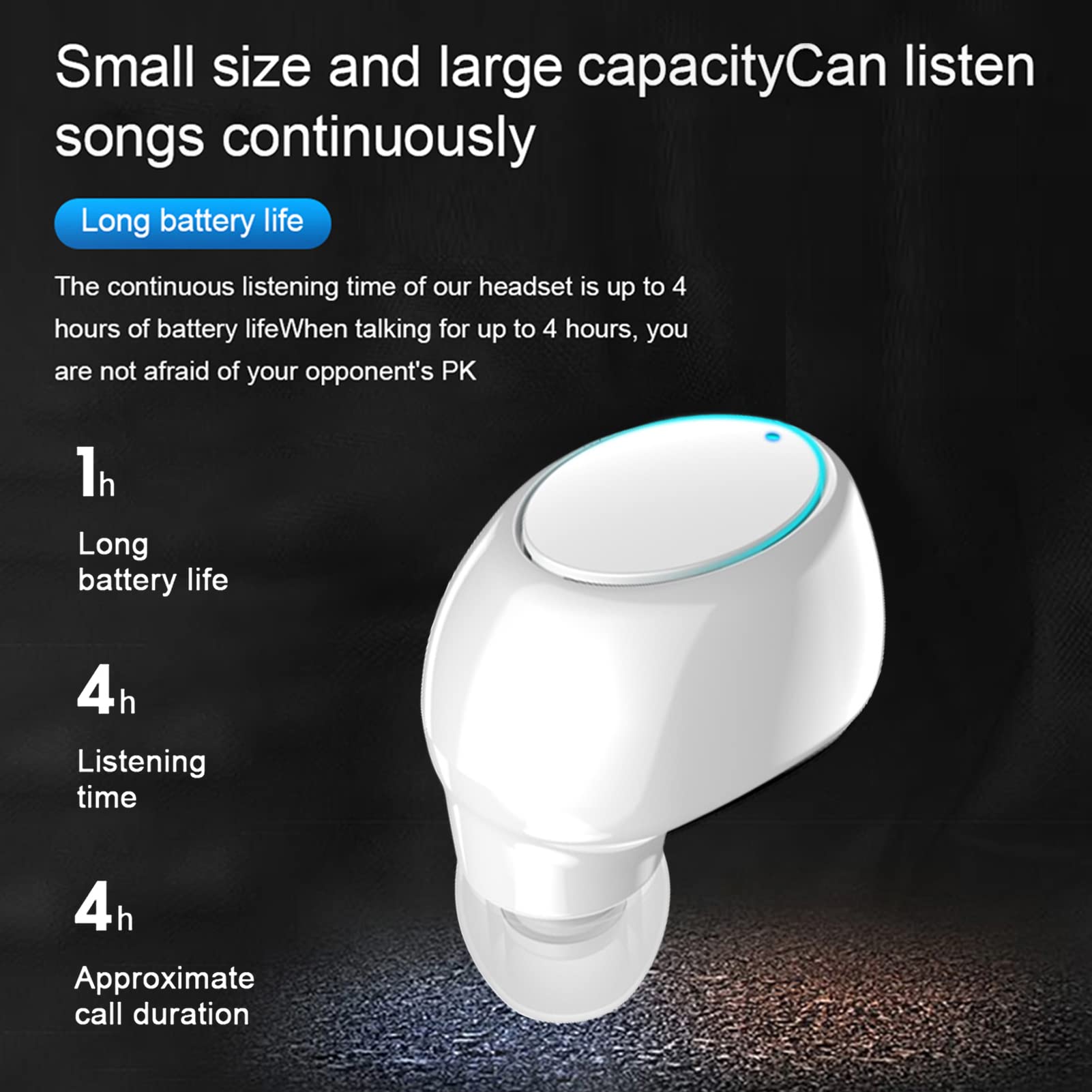 Auricolare Singolo Blue Tooth - Cuffie Blue Tooth | Auricolari per Il Lavoro Sleep Ear Buds Wireless Secret Wireless Auricolari per Orecchie Piccole Auricolare