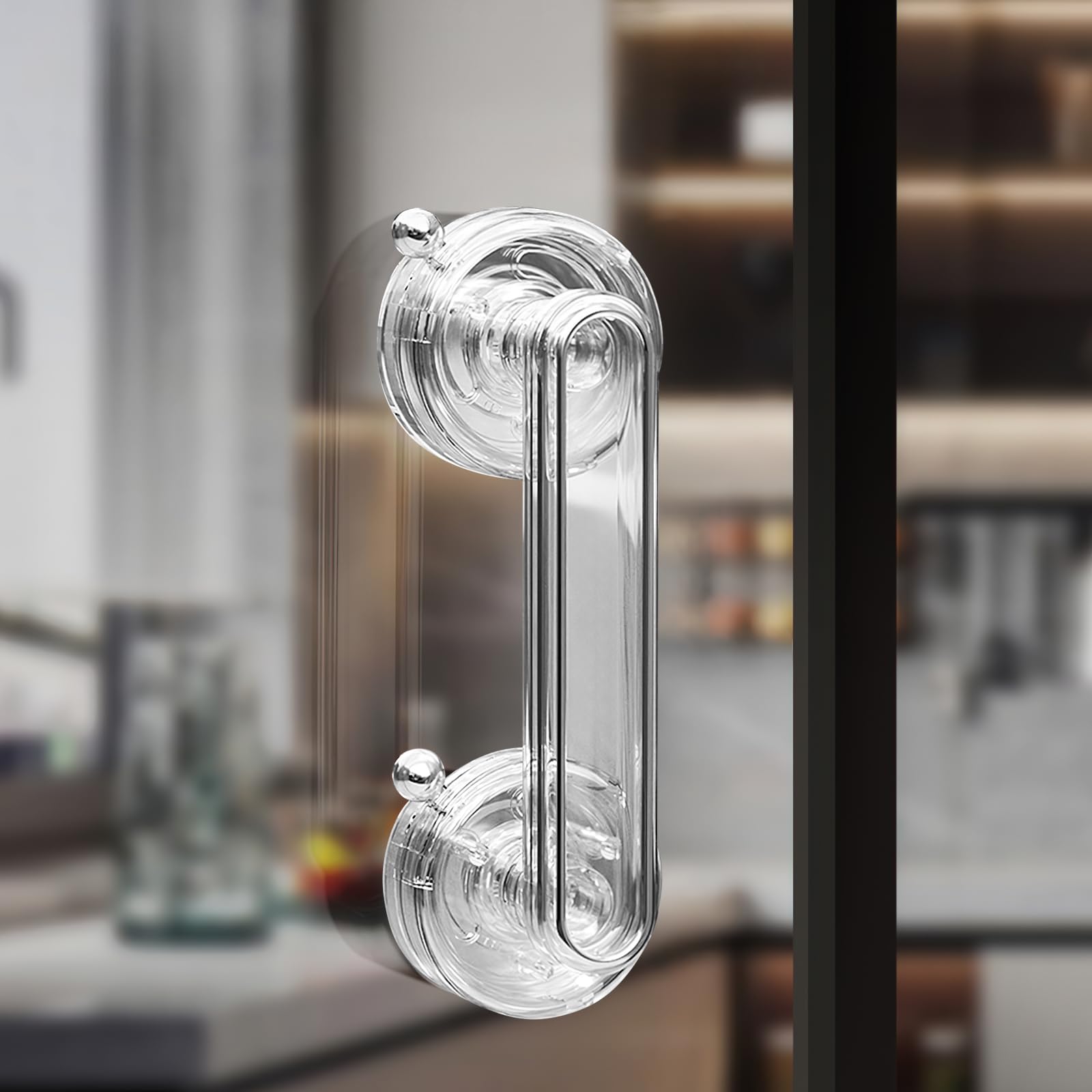 Türgriff mit Saugnapf Selbstklebend für Kühlschrank Schublade Glastür Fenstergriffe Starkes Saugnapf