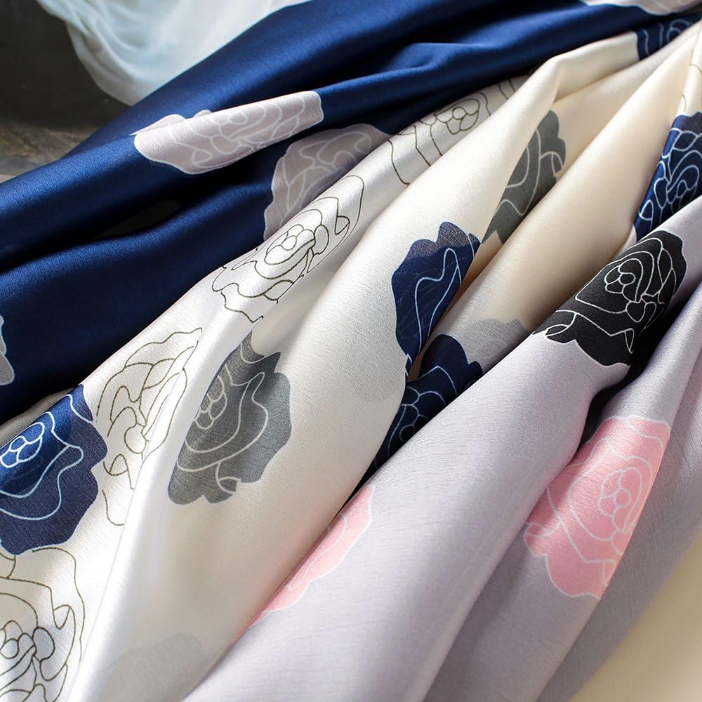 NUWEERIR Womens 100% Large Mulberry Silk Scarf Long Satin Scarf Fashion Lightweight Wraps - Image 2