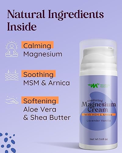 Miniatura 3 de Crema de magnesio para niños y bebés, loción corporal calmante para la hora de acostarse, cloruro de magnesio natural con árnica y MSM en base