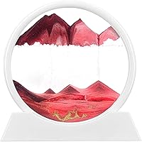 Vista 12 de rysnwsu Imagen artística de arena en movimiento redonda de vidrio 3D de mar profundo, paisaje de arena en movimiento, regalo de arena que fluye