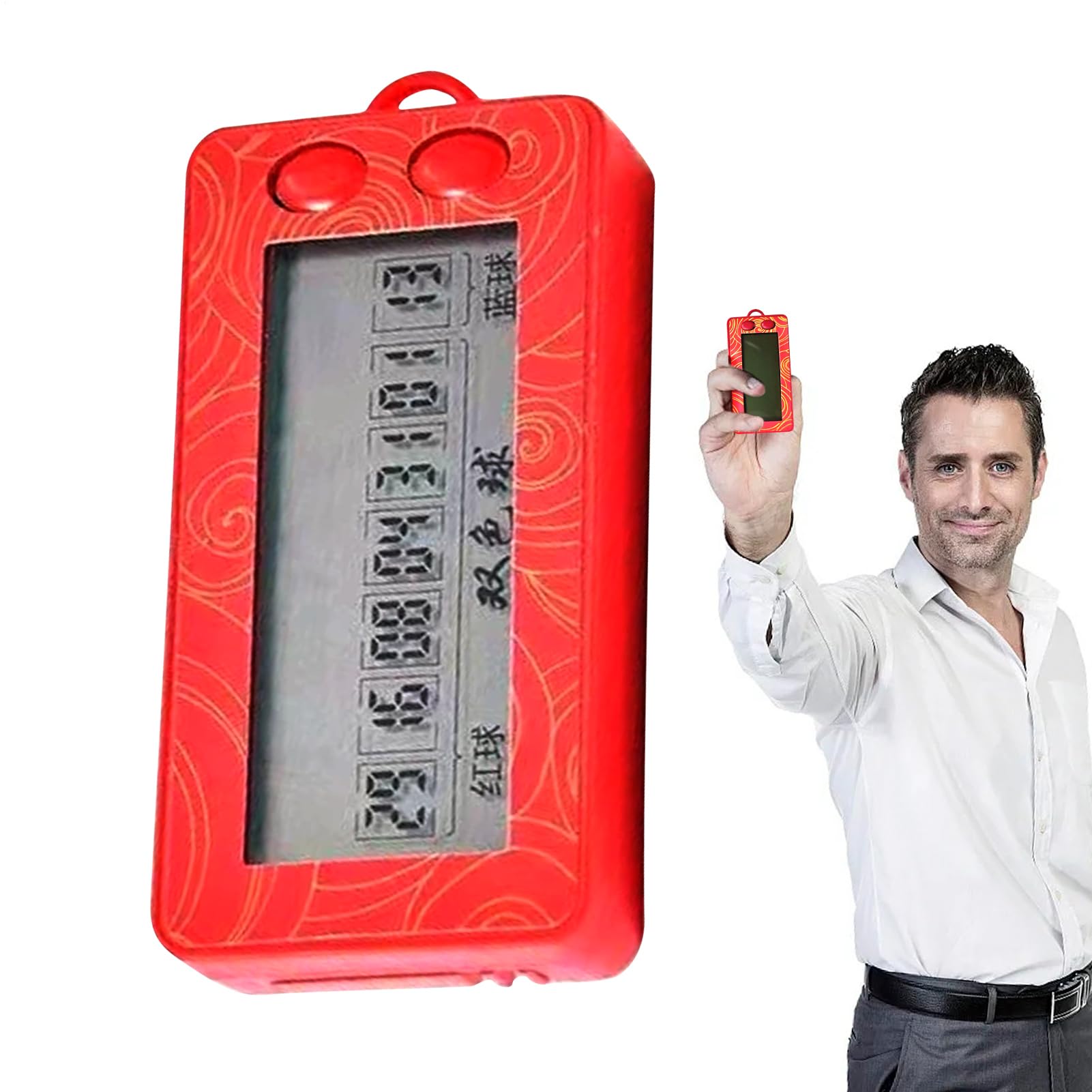 Lotterieautomaten, kleine elektrische Zahlenauswahlmaschine, tragbare Zahlenauswahl – Neuheit Lotterie, zufällige Maschine, Glückszahlenauswahl für Erwachsene, 5,5 x 3,5 x 1 cm