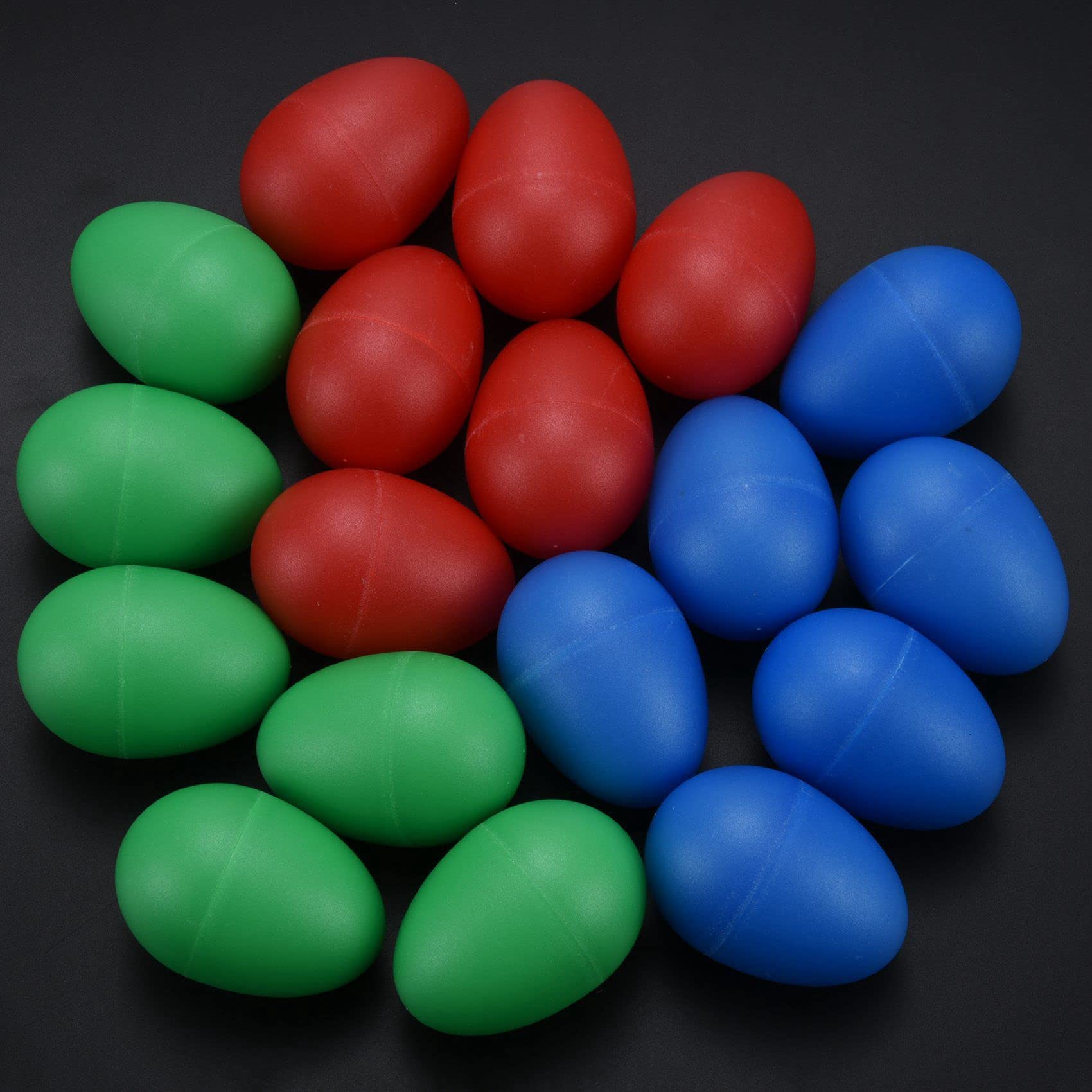 36 unidades de huevos de plástico para niños, maracas, huevos, percusión
