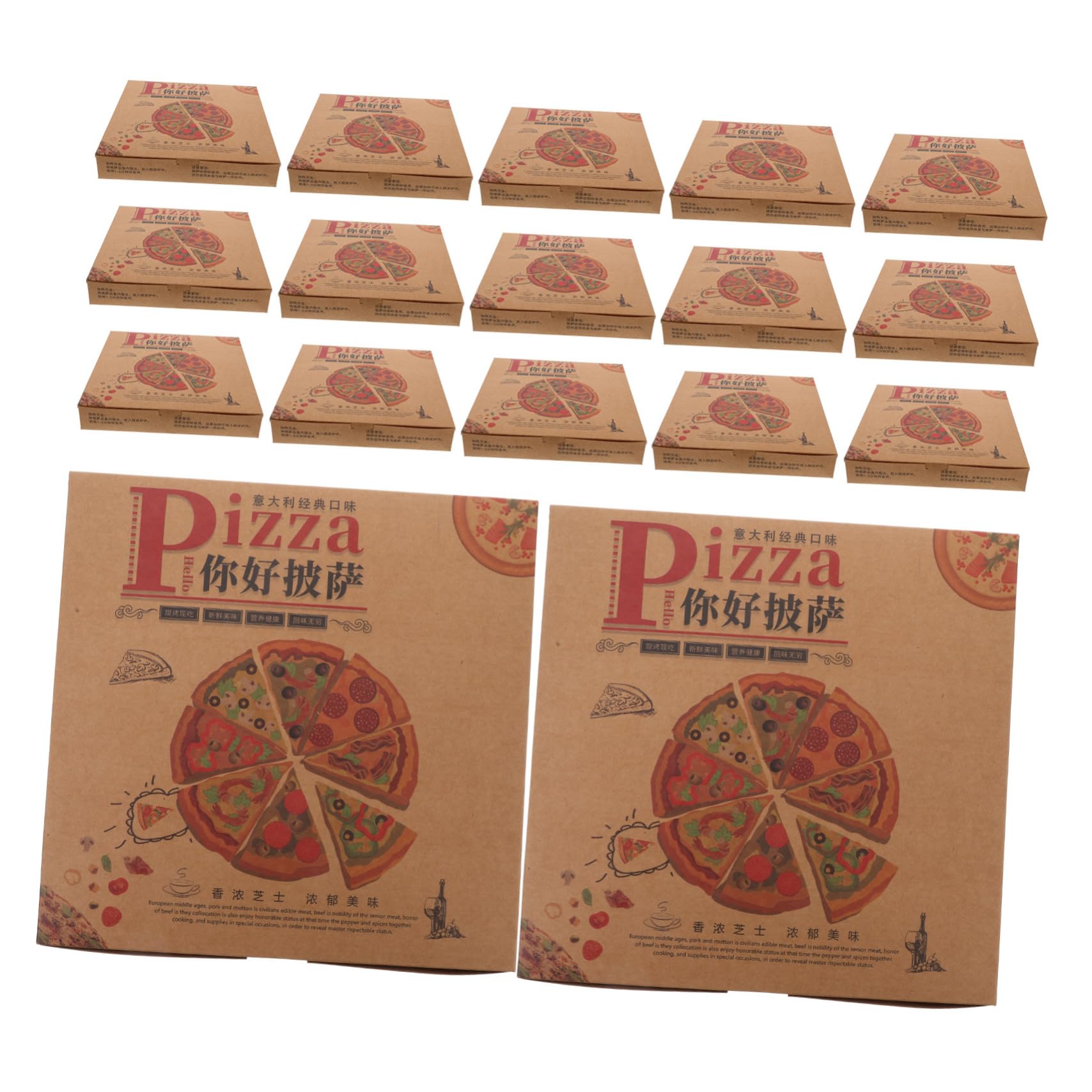 DECHOUS Scatola Da 20 Pezzi Scatola Della Pizza Pizzette Pizza Commerciale Pizza Alla Torta Contenitore Per La Conservazione Della Pizza Scatole Di Pizza Vuote Porta Tranci Di Pizza Carta