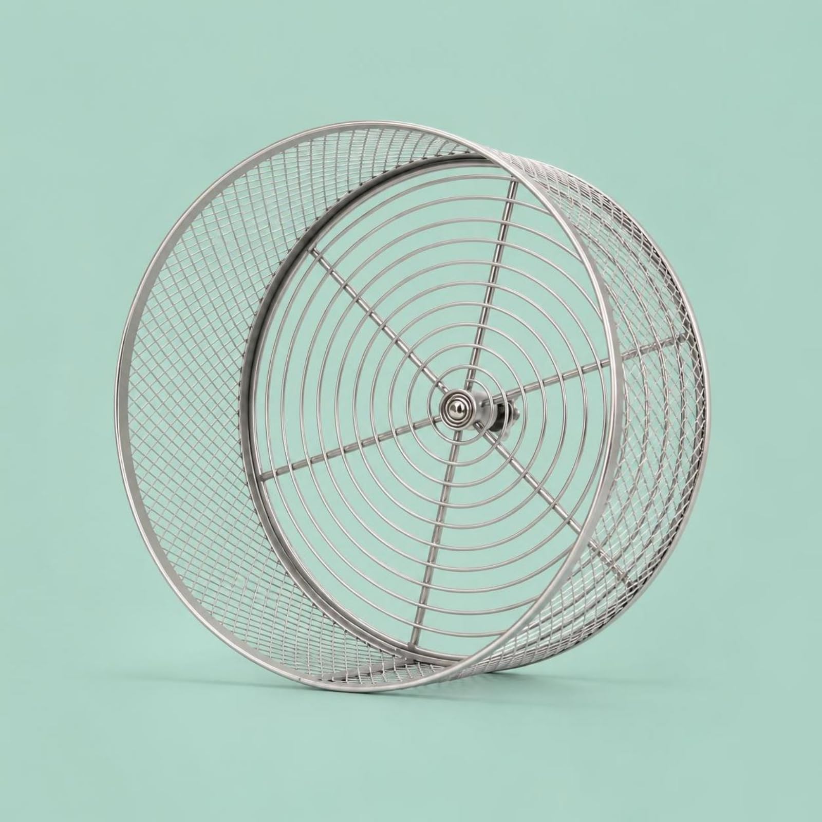 Roue pour Rongeur Silencieux, Color to 2, 25 Cm | Roue En Acier Inoxydable, Non Traité, pour Cage, cage