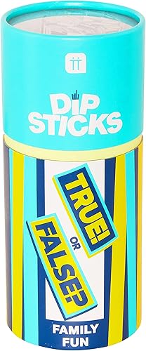 Talking Tables Dipsticks Juego de preguntas para niños y adultos Preguntas para toda la familia, regalo, relleno de calcetines, azul, juego