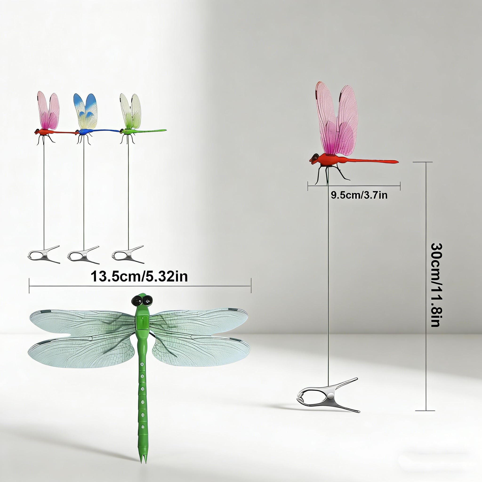 Clip a libellula, clip per mosche a forma di libellula, decorazione repellente per insetti, libellule finte, per cappelli, cervi e cavalli, dispositivi per spaventare le mosche per interni ed esterni