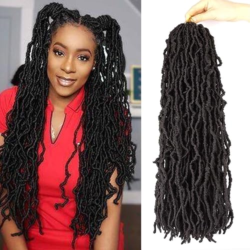 Miniatura 7 de LMZIM 7 paquetes de cabello sintético de ganchillo preanudado de 26 pulgadas, trenzas de ganchillo suaves de diosa para mujeres negras, extensiones
