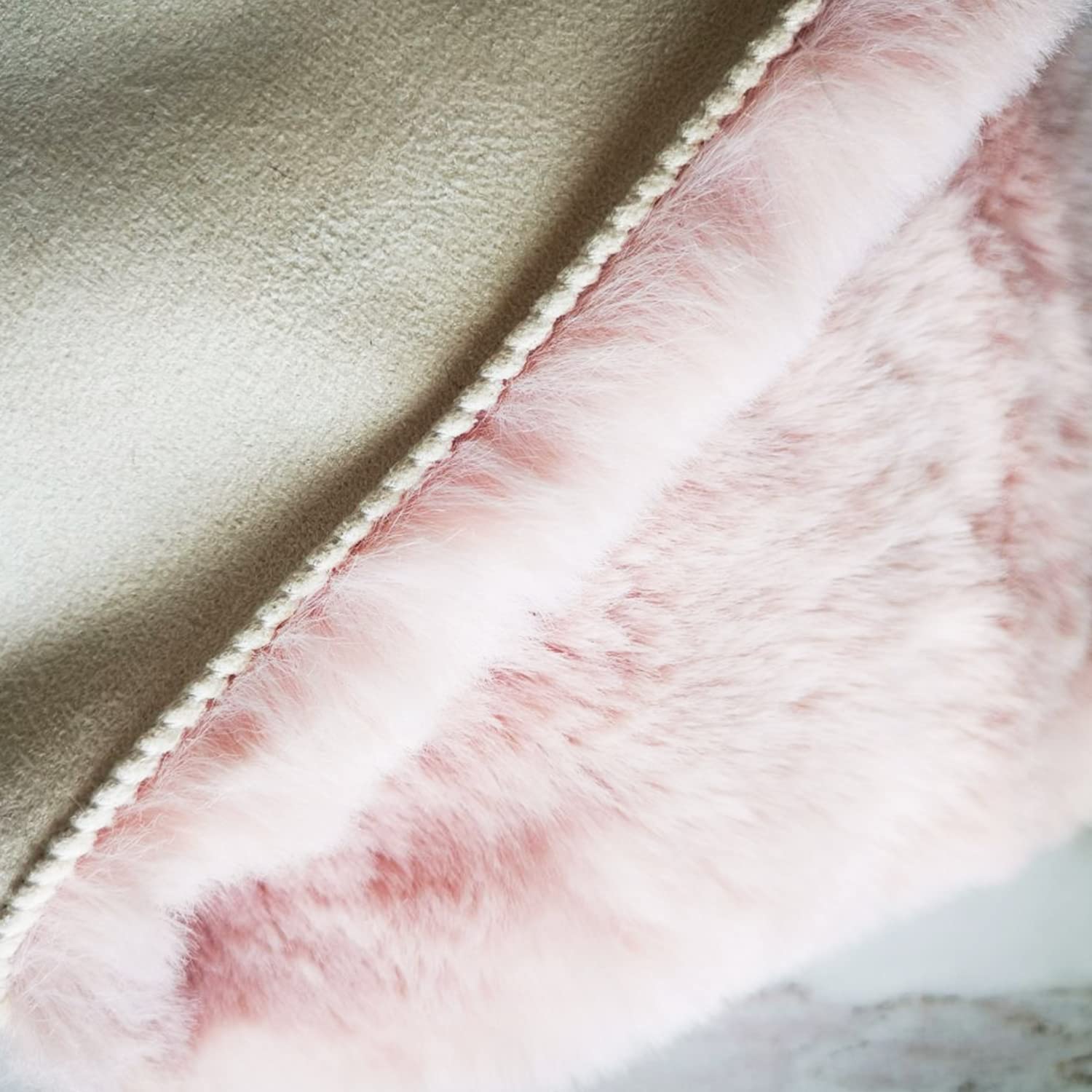 Ghouse Faux Tappetto di Pelle di Pecora Tappeto a Pelo Corto Lavabile Fluffy Uni Effetto Pelliccia Antiscivolo Facile da Pulire, Dimensione:60 x 180 cm, Colore: Rosa