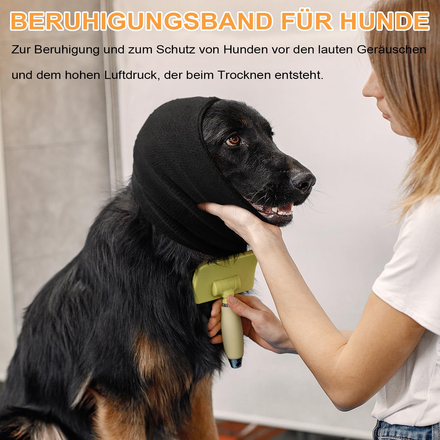 Voarge Bandana per Orecchie per Cani Protezione dell'Udito Viola L