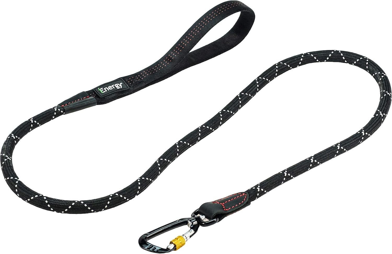 iEnergy™ GEM Sports, Training and Outdoor Dog Lead, Secure Carabiners Make It High Visibility Reflective Trim to Be Seen At Night Accessory Loop for Collection Bags and Other Small Clip-On Items