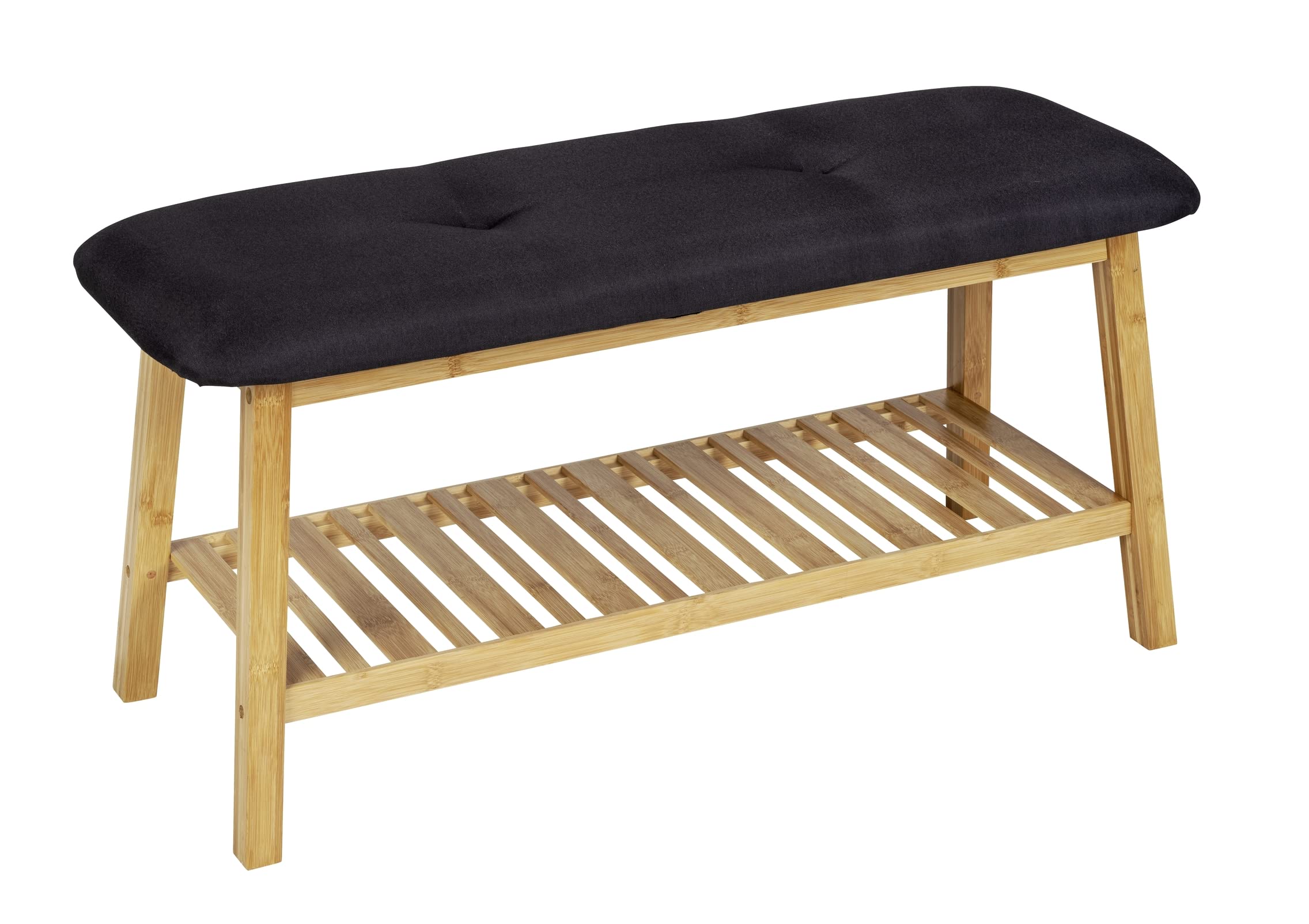 WENKO Ecori Bamboo Bench with Seat Padding