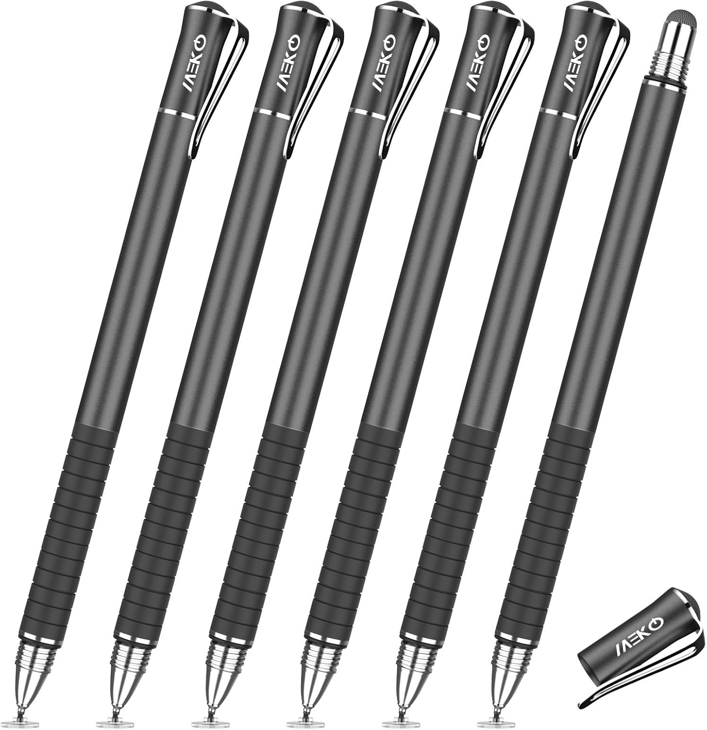 MEKO Stylus Pen for Touchscreen, 2-in-1 Universal Stylus 6Pcs