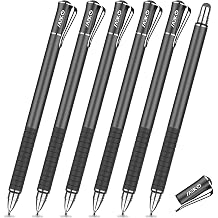 MEKO 6 Pcs Stylus Pen for Touchscreen, 2-in-1 High Sensitivity & Precision Universal Stylus for iPad/iPhone/Samsung/Switch/Android Phones & Tablets All Capacitive Touch Screens Black