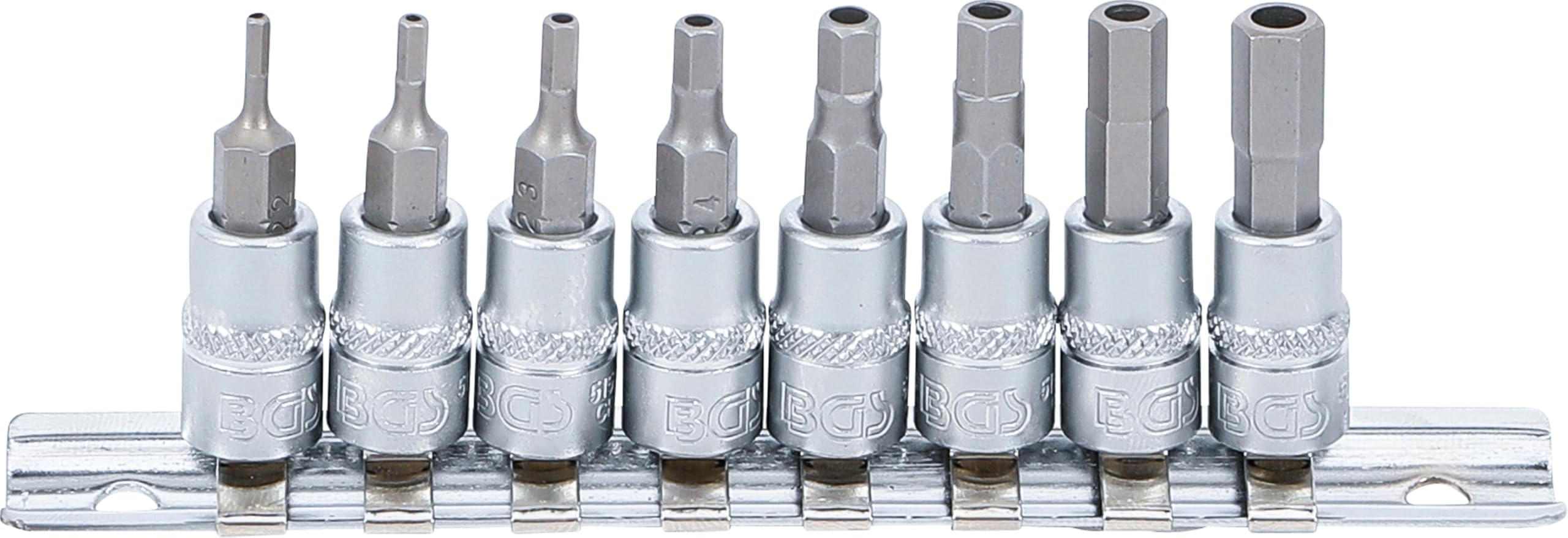Bgs Multicolored 5156 | Bit Socket Set | 6.3 Mm (1/4") Drive | Internal Hexagon Tamperproof 2 - 7 Mm | 8 Pcs.
