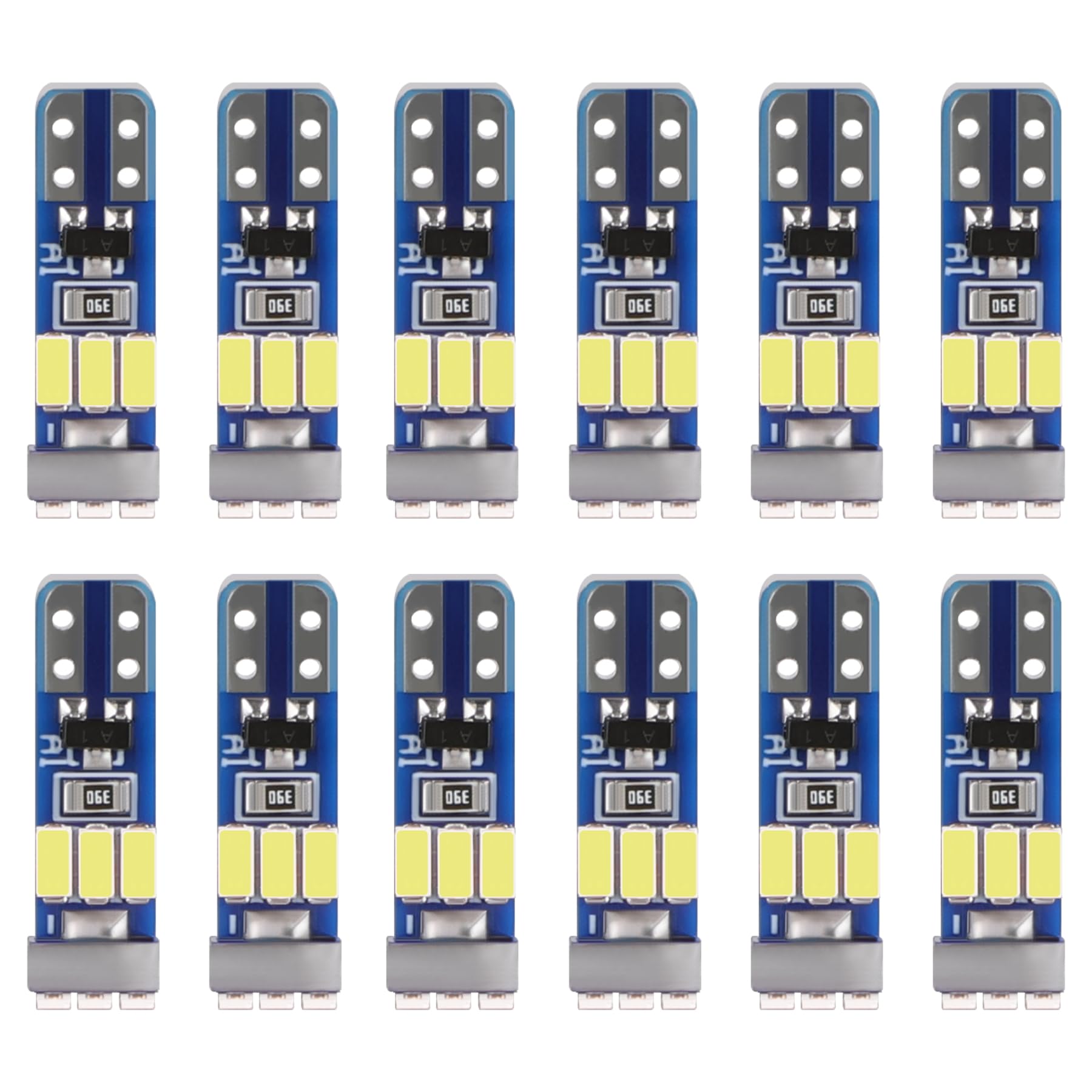 T5 LED Bulb 74 73 37 2721 9SMD Super Bright 6500K White Replacement Bulbs for Car Dashboard Dash Instrument Panel Gauge Cluster Indicator Lights (Pack of 10)
