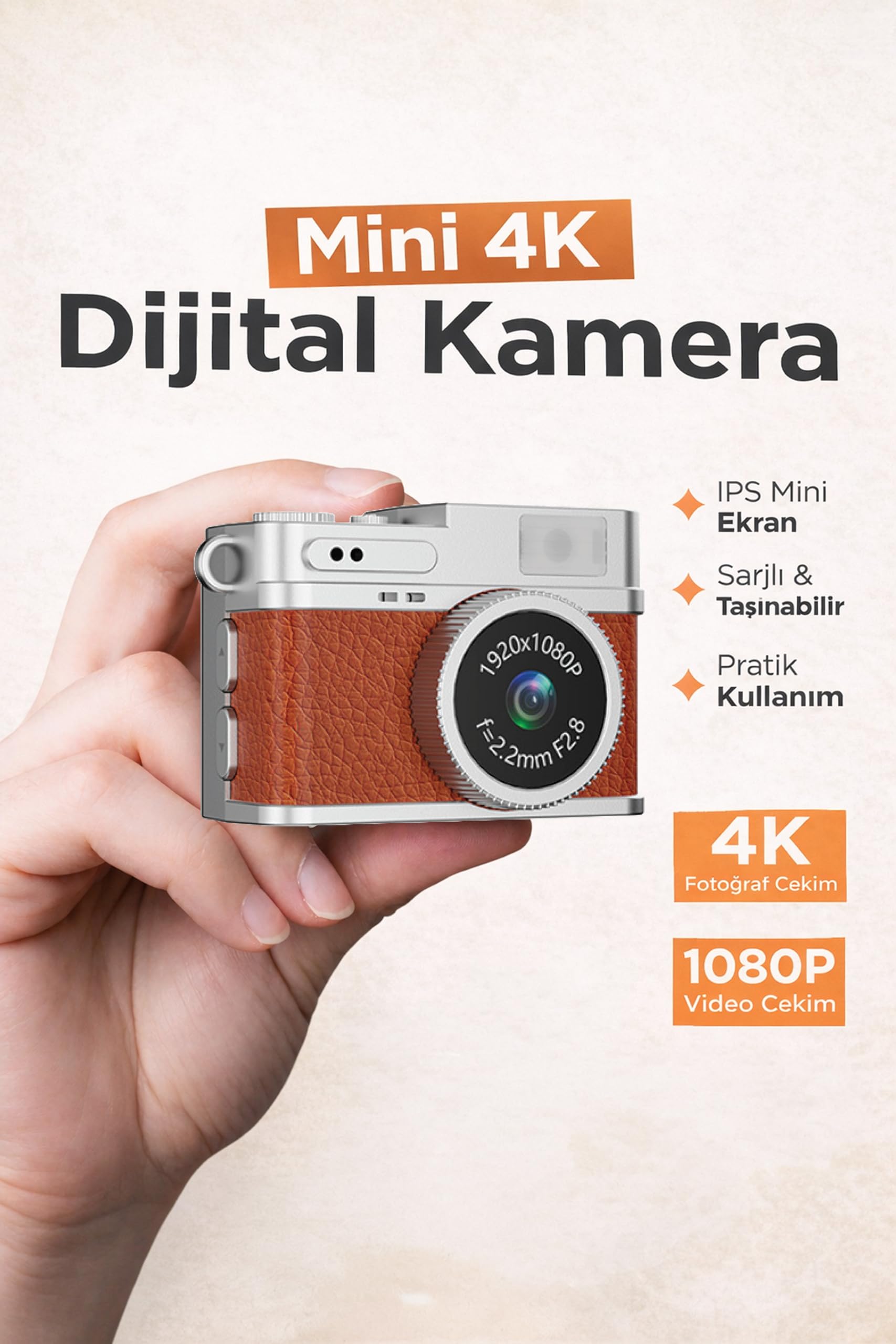 Torima CMR-35 Haki Dijital Mini Cep Boy Anahtarlık 1080P Video Fotoğraf Makinesi Kamera