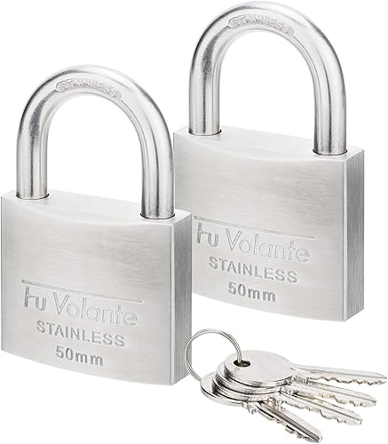 Candado de acero inoxidable, serie 304 Marine Series, candado resistente a la intemperie para uso en exteriores, cuerpo ancho de 2 pulgadas,