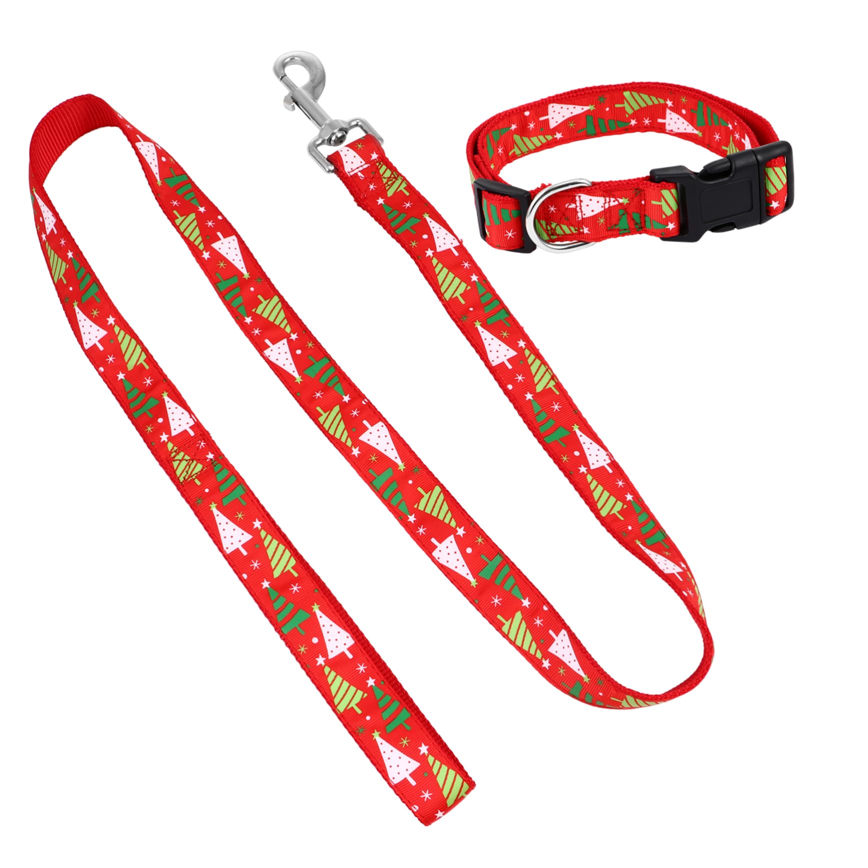 Weihnachts-Hundehalsband & Leine Set – Verstellbares Nylon, Mit Schnellverschluss, Festliches Design