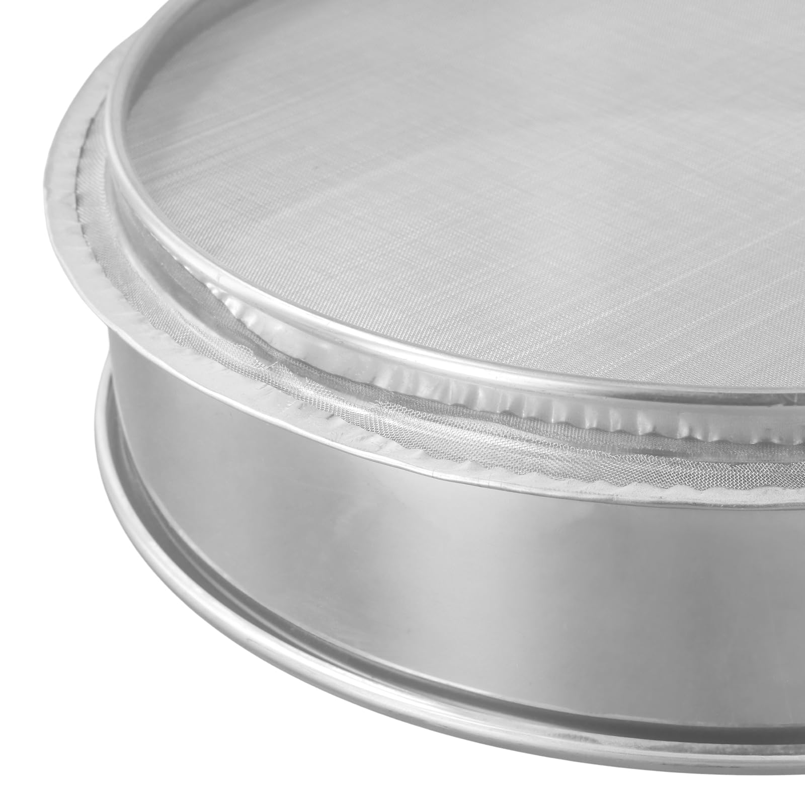 KEILEOHO Lot de 2 Tamis Cuisine, extracteurs de Pollen d'herbes 120 et 80 Mailles, 30 cm et 20 cm, en Acier Inoxydable, Tamis à Farine, empilables pour Cuisine, Argent