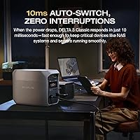 Vista 6 de EF ECOFLOW Generador solar DELTA 3 Classic con cargador de alternador de 500 W, estación de energía portátil de batería LiFePO4 de 1024 Wh, salida