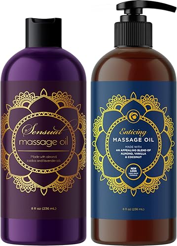 Aceites de masaje seductores para terapia de masaje, kit de aceite de masaje Maple Holistics con aceite de masaje de lavanda de aromaterapia más