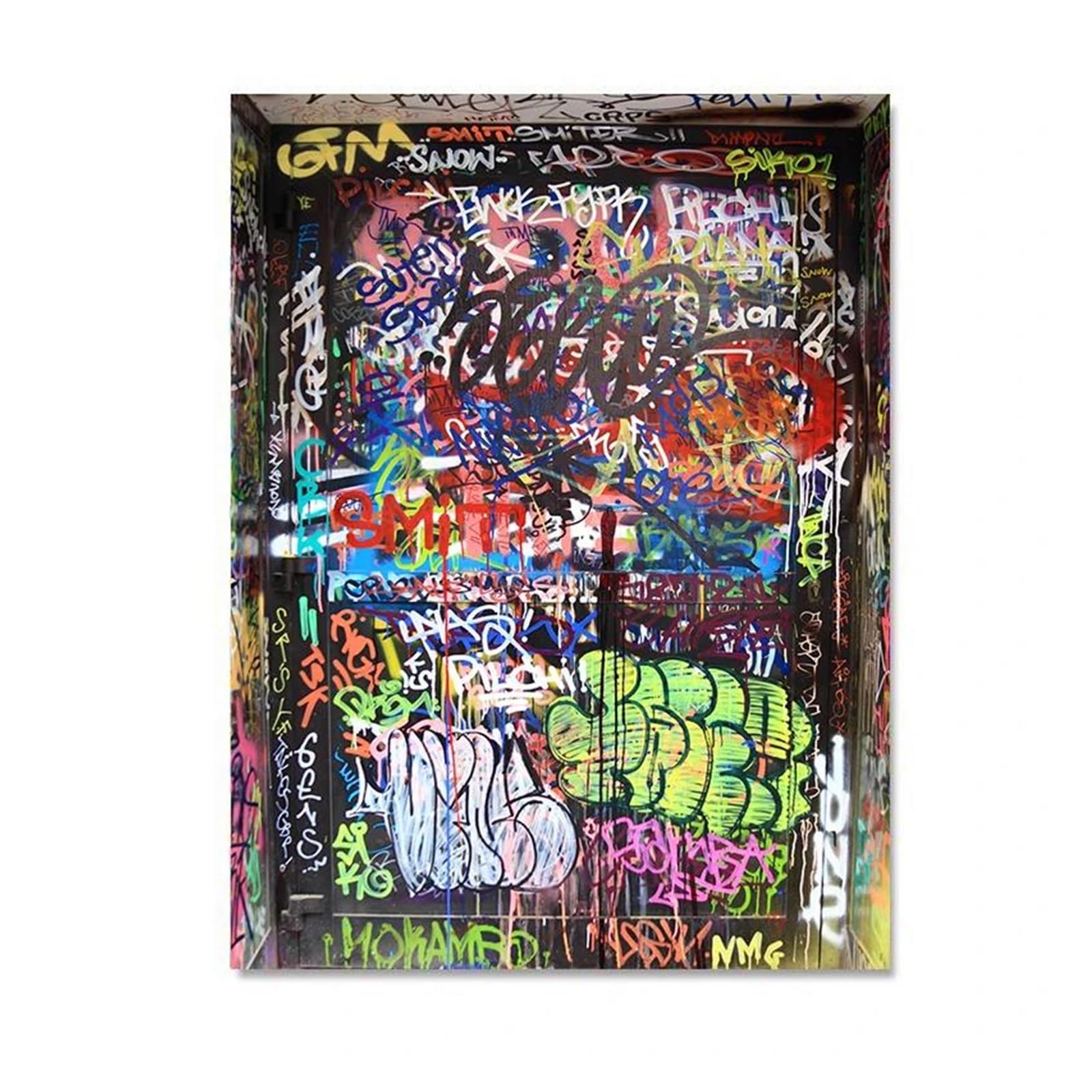 Peinture sur Toile Street Art Fille au Ballon pour Salon Moderne et Bureau